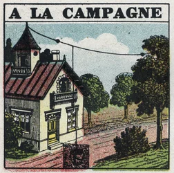 Téléphonie sans fil: à la campagne. Illustration anonyme de 1925. Collection privée.