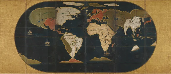 Carte du monde, XVIe siècle.