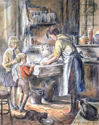 Aider à faire la vaisselle, 1975