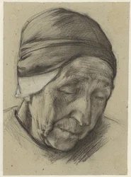 Tête de Jantien Klinker, vue de trois quarts