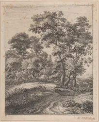 Une mère et des enfants se reposant, 17e siècle