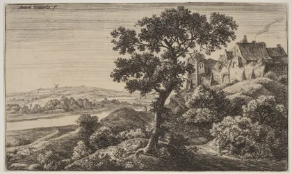 Un village sur une colline