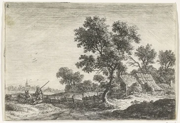 Paysans sur une colline