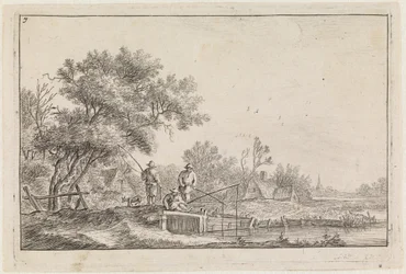 Trois pêcheurs sur le petit pont (n° 7 d