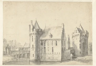 Vue du château de Sjaerdema à Franeker