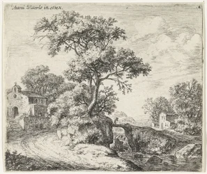Paysage avec une chapelle