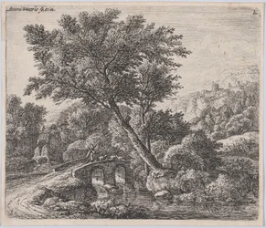 Berger sur un petit pont