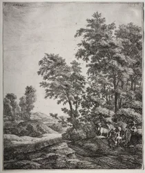 Six grands paysages verticaux avec des scènes des Métamorphoses d