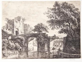 Pont de pierre sur une rivière