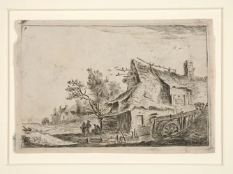 Village avec un moulin à eau, d