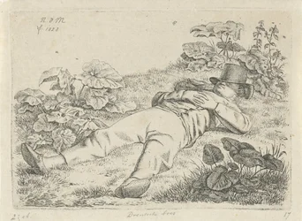 Homme allongé dans l