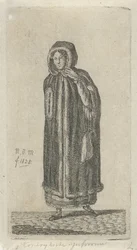 Femme avec manteau (Kortrijksche juffrouw) (12 Studie-beeldjes)