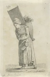 Femme du Luxembourg avec un panier sur le dos
