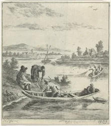 Pêcheurs sur une rivière