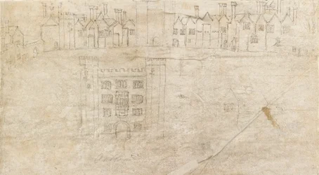 Bâtiments le long de la façade sud du palais d