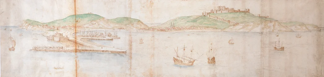 Douvres depuis la mer, milieu XVIe siècle