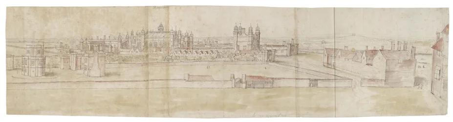Le palais de Hampton Court depuis le nord