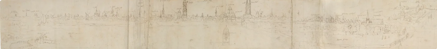 Esquisse préliminaire pour une vue de Bruges depuis le sud-ouest