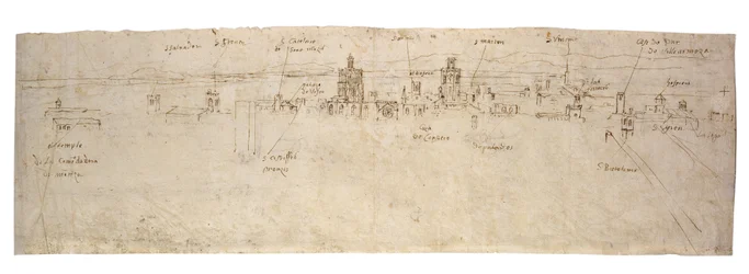 Recto : Croquis de la lagune de Valence, la Albufera et la côte et campagne adjacentes Verso : Croquis de plusieurs bâtiments à Valence