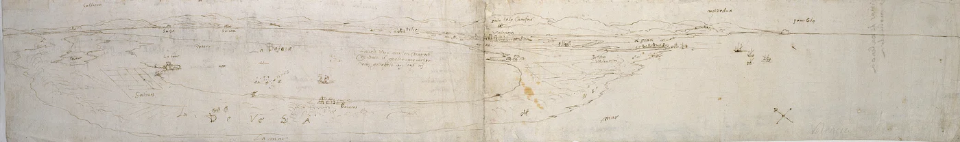 Esquisse de la lagune de Valence, la Albufera et la côte et campagne adjacentes