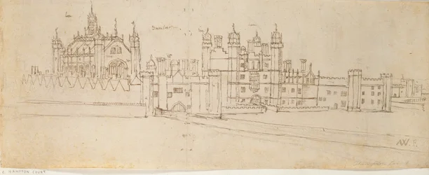 La chapelle et la porte du palais de Hampton Court, vers 1550-1560