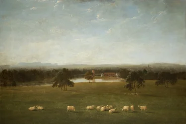 Tabley : le vieux hall depuis le parc