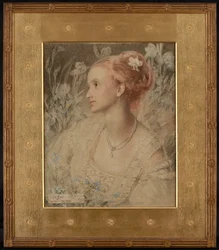 Clara Flower (craies de couleur sur papier crème)