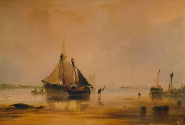 Navires sur le rivage près de Southampton, vers 1831