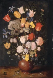 Bouquet de Fleurs dans un Vase en Terre Cuite, c. 1610