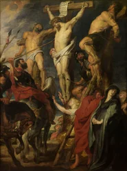 Le Christ en croix, "Le coup de lance".