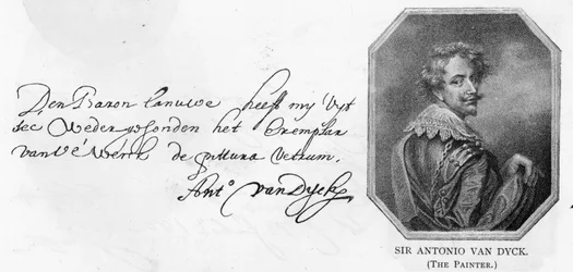 Écriture et signature de Van Dyck, 14 août 1636