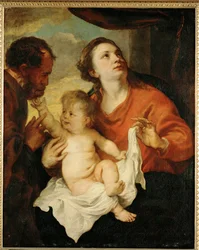 Sainte Famille (peinture sur toile)
