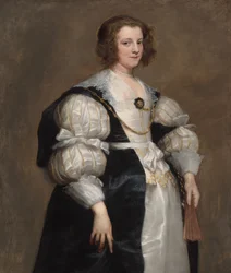 Dame avec un éventail, vers 1628