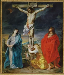 Le Christ en croix, la Vierge, saint Jean et sainte Madeleine …