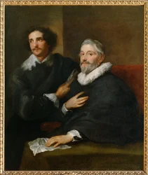 Portaits de deux tailleurs de pierres précieuses (peinture sur toile)