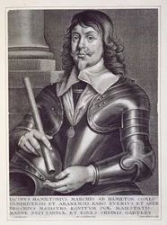 Portrait de James Hamilton, 1er duc de Hamilton, gravé par Joannes Meyssens