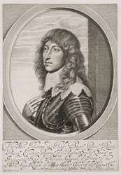 Portrait du prince Rupert (1619-82) comte palatin du Rhin et duc de Bavière, gravé par William Faithorne (1616-91)