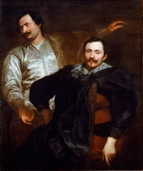 Portrait des peintres Lucas (1591-1661) et Cornelis (1592-1669) par Wael