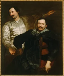 Portraits des peintres Lucas et Cornelis de Wael (peinture sur toile)