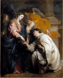 Saint Hermann Joseph adorant la Vierge