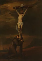 Saint François se lamentant au pied de la croix