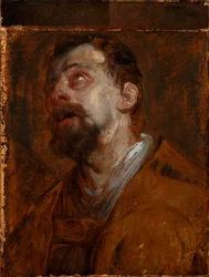 Étude de la tête de saint Hubert (?)