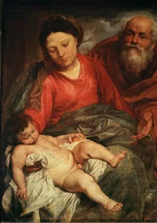 La Sainte Famille (peinture sur toile)