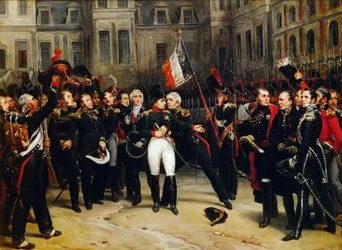Adieux de Napoléon à la Garde impériale dans la cour du Palais de Fontainebleau le 20 avril