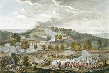 La bataille de Montebello et Casteggio, 20 Prairial, An 8 (9 juin 1800) gravée par Jean Duplessi-Bertaux (1747-1819)
