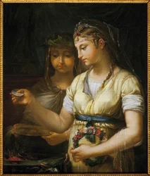 Deux vestales préparant un sacrifice