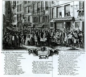 Rue Quinquempoix en 1720