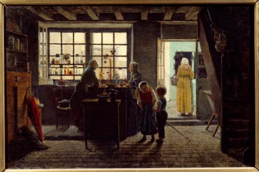 Intérieur de boutique. Peinture de Antoine Jean Bail (1830-1918) 1859. Lyon, Musée des Beaux-Arts