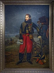 Portrait du général Antoine Charles Louis de Lasalle recevant la reddition de la garnison de Stettin, 1808