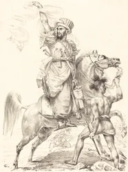 Le chef des Mamelouks à cheval
